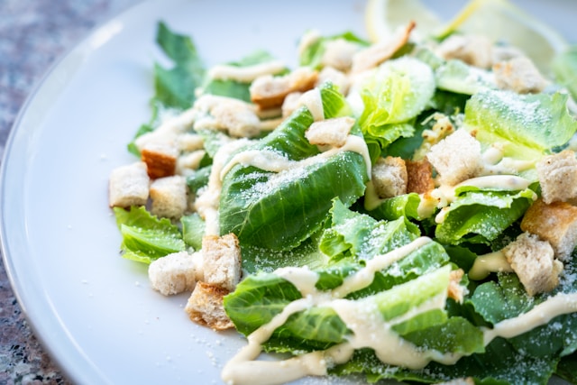 A fresh prepared salad